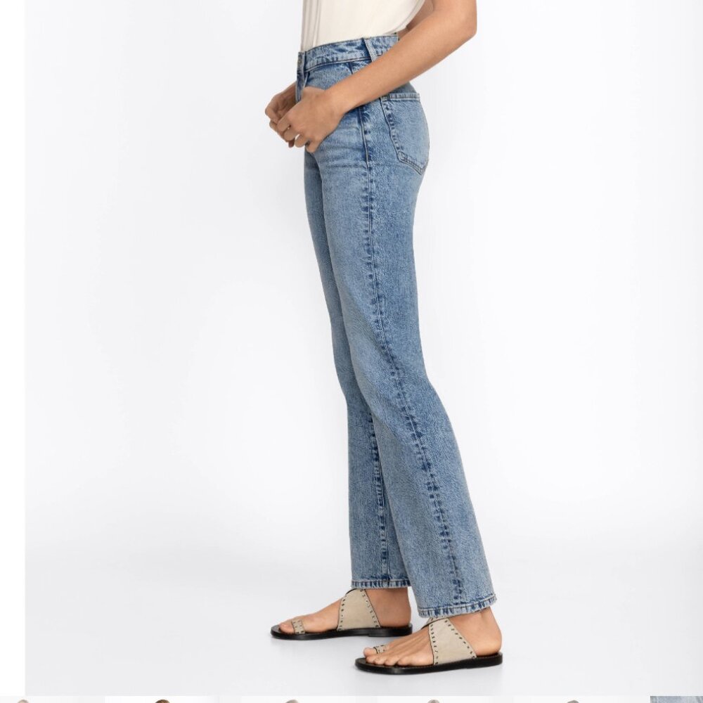 Johnny Was Milan Bootcut Jean Mid-Rise Stretch Light Stone Wash 28